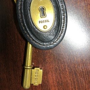 Fossil leather key chain